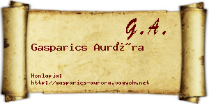 Gasparics Auróra névjegykártya